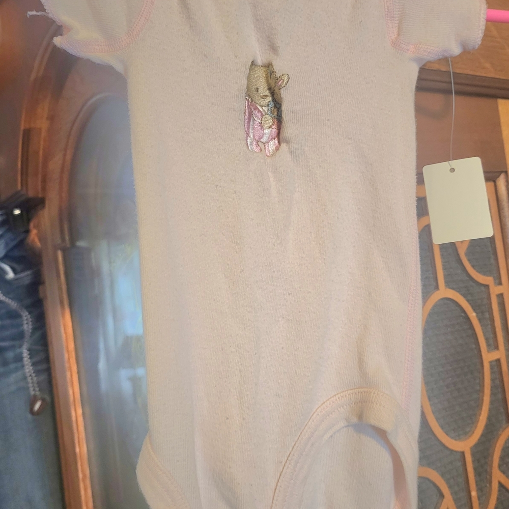 Carter's Cream One Piece with Mouse Embroidery